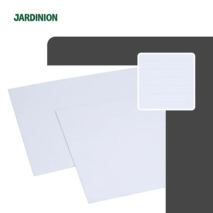 Jardinion Sichtschutzelement 10x Sichtschutzstreifen 2,52m PVC 6mm Rillen Weiß - Kunststoff, Weiß - Zwei weiße Wellkunststoffplatten.