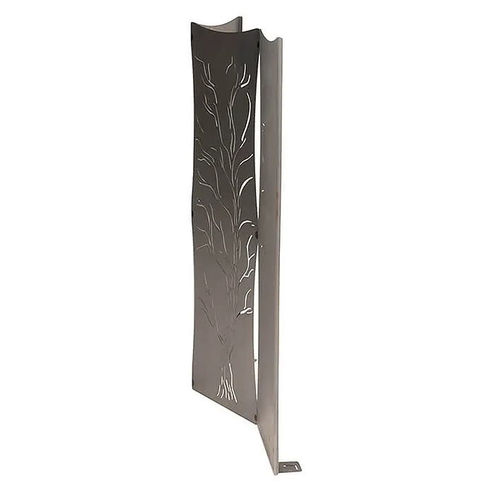 Home Deluxe Sichtschutzelement TREEFLOW - Stahl, Orange - Dunkelgraues Metall-Dekorpanel mit Baummotiv-Ausschnitt, evtl. für Garten oder Sichtschutz.