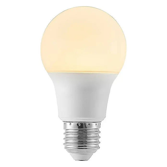 Arcchio LED-Lampe E27 LED 8W - E27, Nicht Dimmbar, Warmweiß, 806 lm, 8 W - Weiße LED-Glühbirne mit mattierter, kugelförmiger Oberseite und Schraubsockel aus Metall.