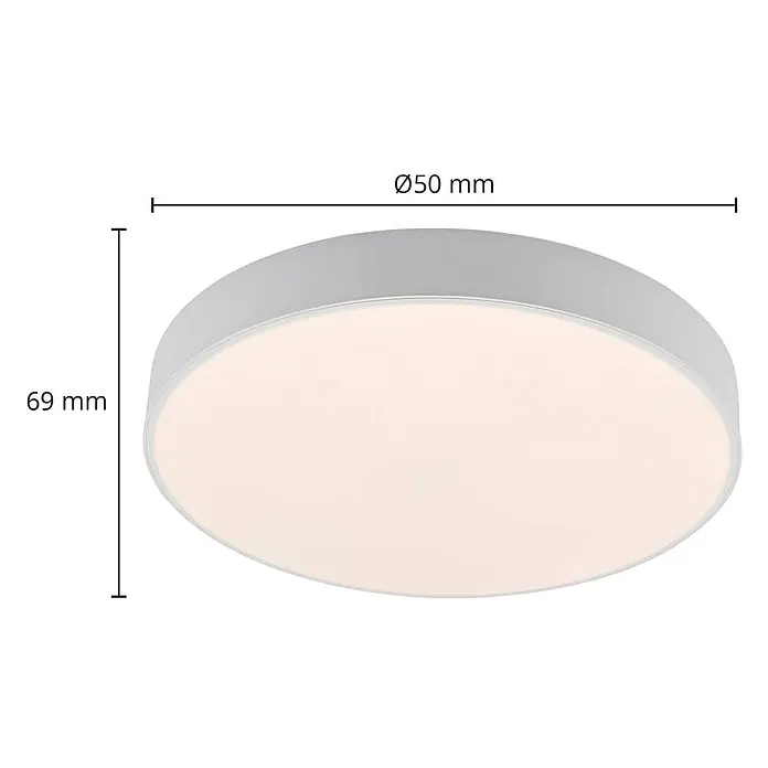 Lindby Deckenleuchte Simera - weiß / opal - Runde weiße Deckenleuchte, Ø50 mm Durchmesser und 69 mm Höhe.