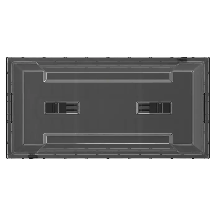 Hochbeet mit Haube - 80 x 40 x 88 cm, Kunststoff, Anthrazit - Rechteckiger, dunkelgrauer Kunststoff-Aufbewahrungsboxdeckel mit Oberflächenvertiefungen und zwei Verschlüssen.