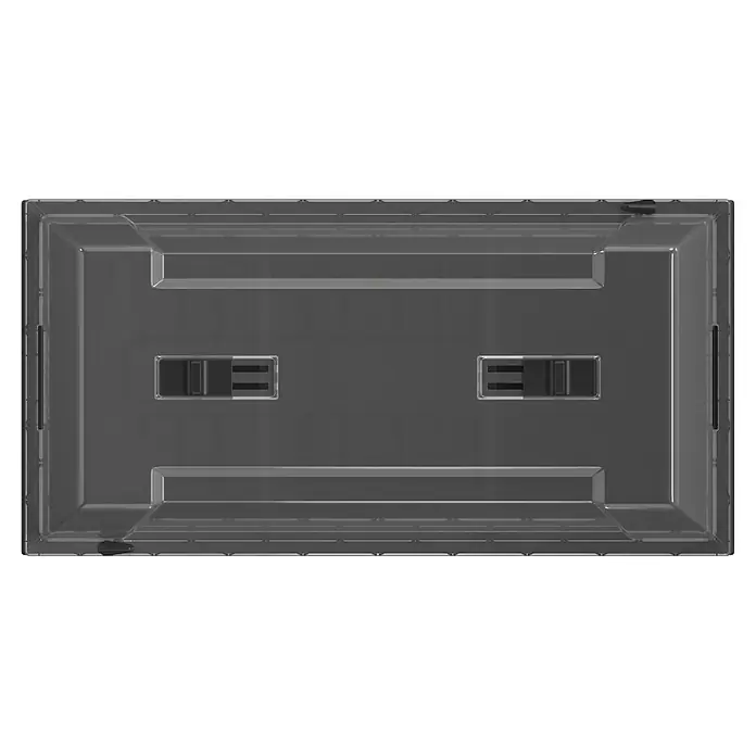 Hochbeet mit Haube - 100 x 50 x 107 cm, Kunststoff, Basalt - Dunkelgrauer transluzenter Kunststoffdeckel für Aufbewahrungsbox mit Clips.