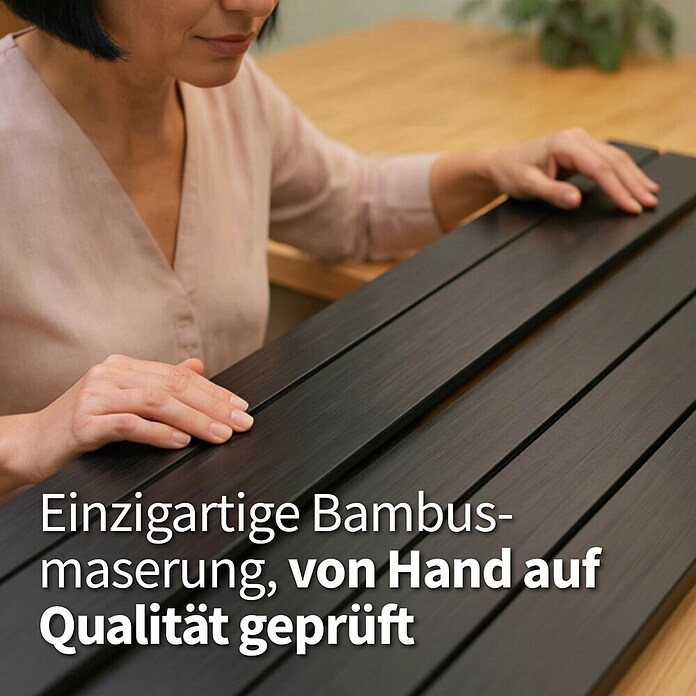Jalousie Bambus (B x H: 110 x 175 cm, Weiß, Holz) | BAUHAUS