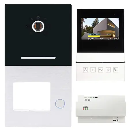 Türsprechanlage HHG Einfamilien-Set Villa AP mit Monitor Basic