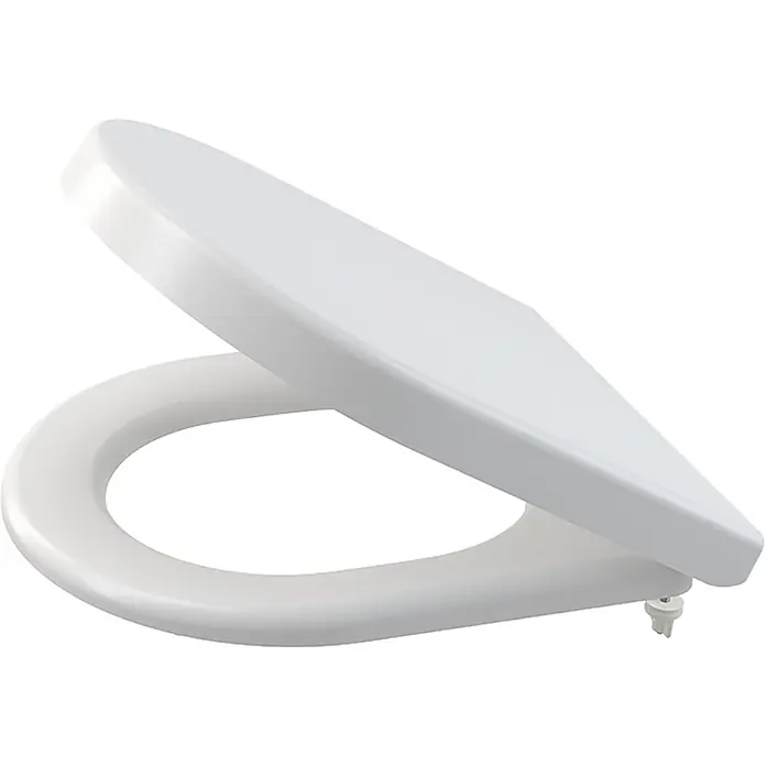 Alcadrain WC-Sitz Alcadrain A67 WC-Sitz SOFTCLOSE, Duroplast - Weiß - Glänzend weißer Toilettensitz aus Kunststoff mit leicht geöffnetem Deckel.