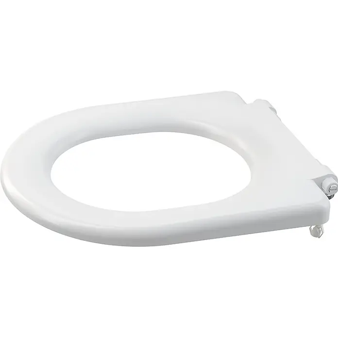 Alcadrain WC-Sitz Alcadrain A678S WC-Sitz Duroplast für WC Alca Medic - Weiß - Weißer Toilettensitz aus Kunststoff, schräg von oben gesehen.
