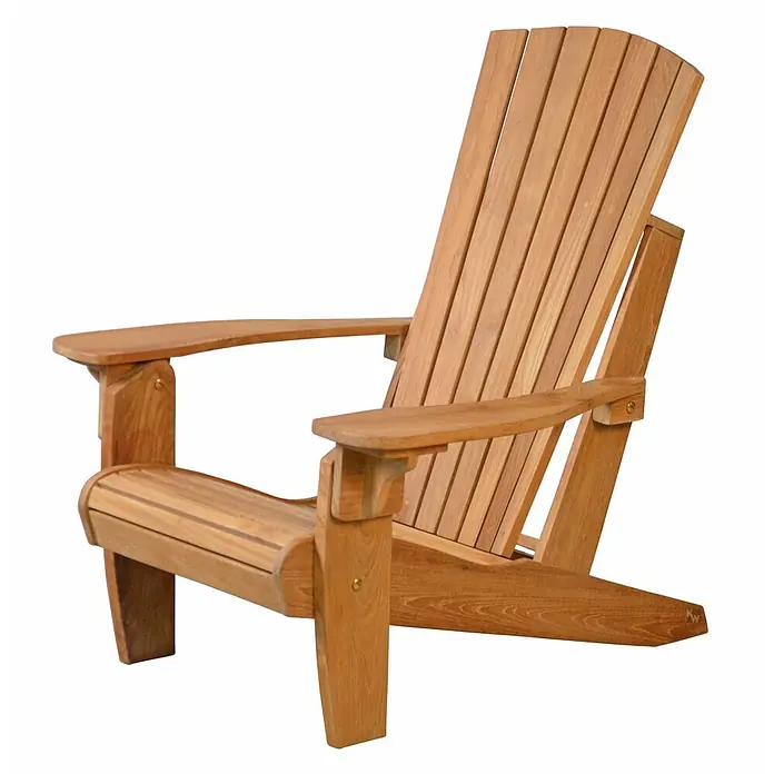 Kai Wiechmann Garten-Liegestuhl - Teakholz, Klappbar, braun - Adirondack-Stuhl aus Holz für Entspannung im Freien.