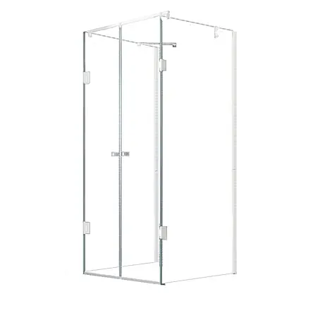 Glaszentrum Hagen  U-Duschkabine 75x120x75x195 cm Ares U-Duschkabine Weiß