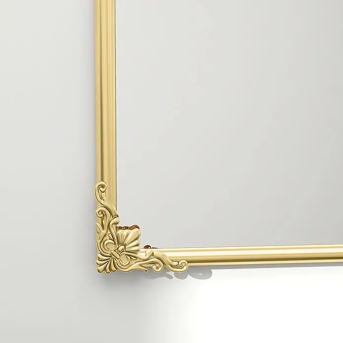 Homcom Wandspiegel - Gold - Goldener Zierrahmen-Ecke mit aufwendigen Details.