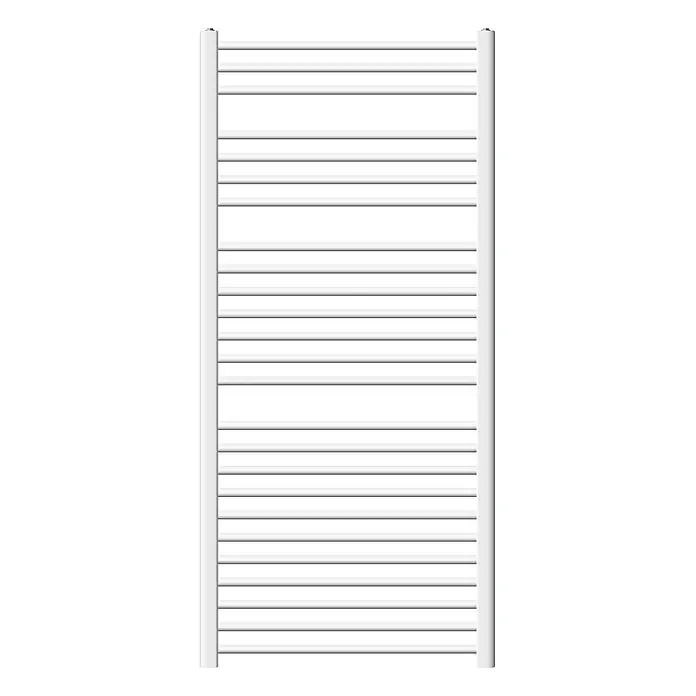 LuxeBath Elektro-Badheizkörper Handtuchwärmer Elektrisch 750x1500 mm Weiß gerade mit Heizstab 1200W -  - Weißer Handtuchwärmer im Leiterstil.