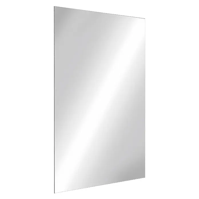 Delabie Wandspiegel - 50 x 34 cm - Rechteckiger Spiegel mit reflektierender silberner Oberfläche und diagonalem Lichtreflex.