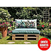 Conjunto de jardín de palets Selva (L x An x Al: 120 x 80 x 16 cm, Multicolor/Azul, Palet: Natural) | BAUHAUS