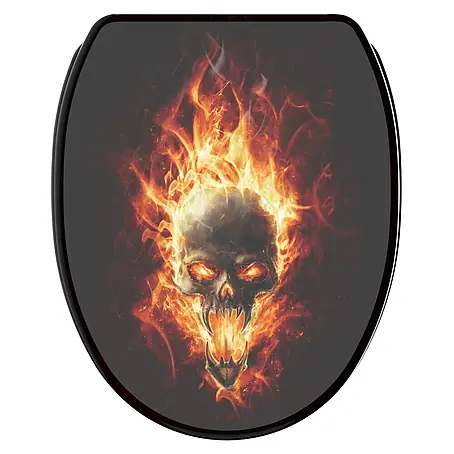 SANILO  WC-Sitz Totenkopf mit Schnellverschluss