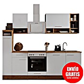 Respekta Cocina modular completa Hilde (Ancho: 250 cm, Blanco, Mate, Sin electrodomésticos, Efecto madera) | BAUHAUS