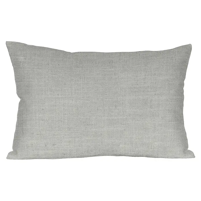 Cojín Grace - 30 x 50 cm, Textil, Gris, Rectangular - Almohada rectangular de lino gris claro.