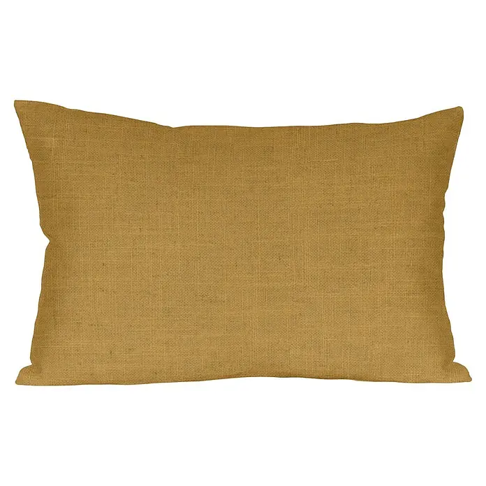 Cojín Grace - 30 x 50 cm, Textil, Mostaza, Rectangular - Cojín decorativo de yute marrón dorado.