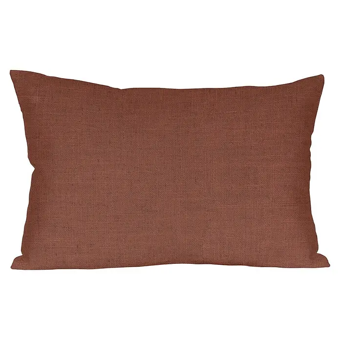 Cojín Grace - 30 x 50 cm, Textil, Terracota, Rectangular - Cojín rectangular de tela texturizada marrón rojizo.