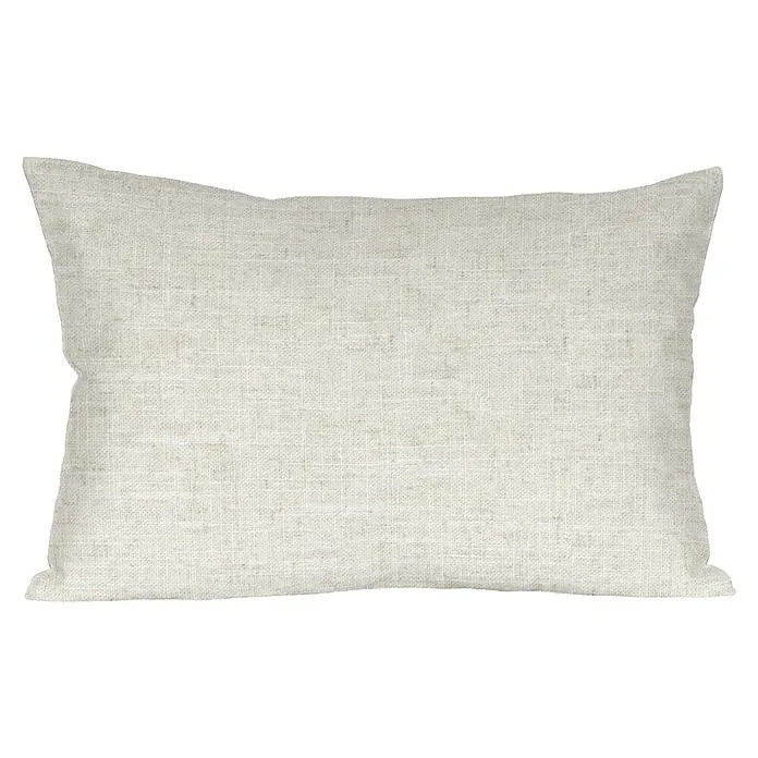 Cojín Grace - 30 x 50 cm, Textil, Nata, Rectangular - Cojín rectangular beige claro con tejido texturizado efecto lino.