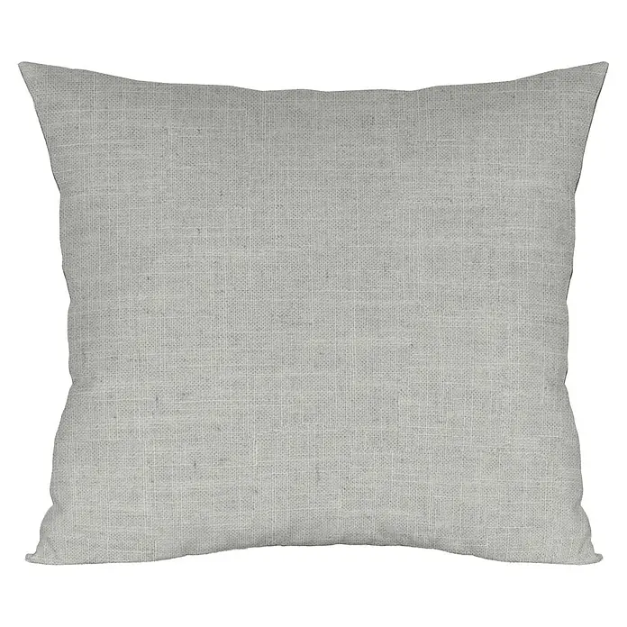 Cojín Grace - 45 x 45 cm, Textil, Gris, Cuadrado - Cojín cuadrado suave gris claro de tejido de lino.