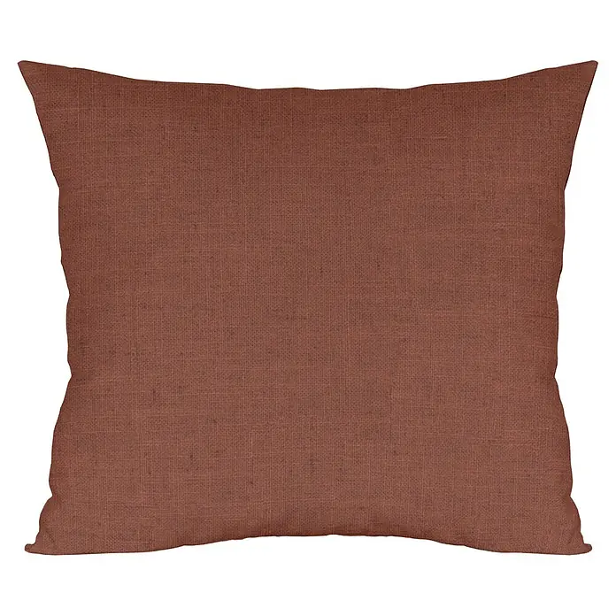 Cojín Grace - 45 x 45 cm, Textil, Terracota, Cuadrado - Cojín decorativo color terracota con textura similar al lino.