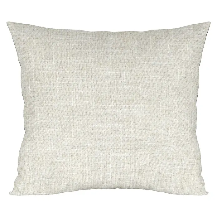 Cojín Grace - 45 x 45 cm, Textil, Nata, Cuadrado - Un cojín cuadrado de color beige claro con textura y aspecto de lino.