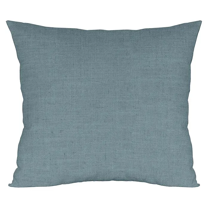 Cojín Grace - 45 x 45 cm, Textil, Azul, Cuadrado - Cojín cuadrado azul grisáceo de tela tejida.