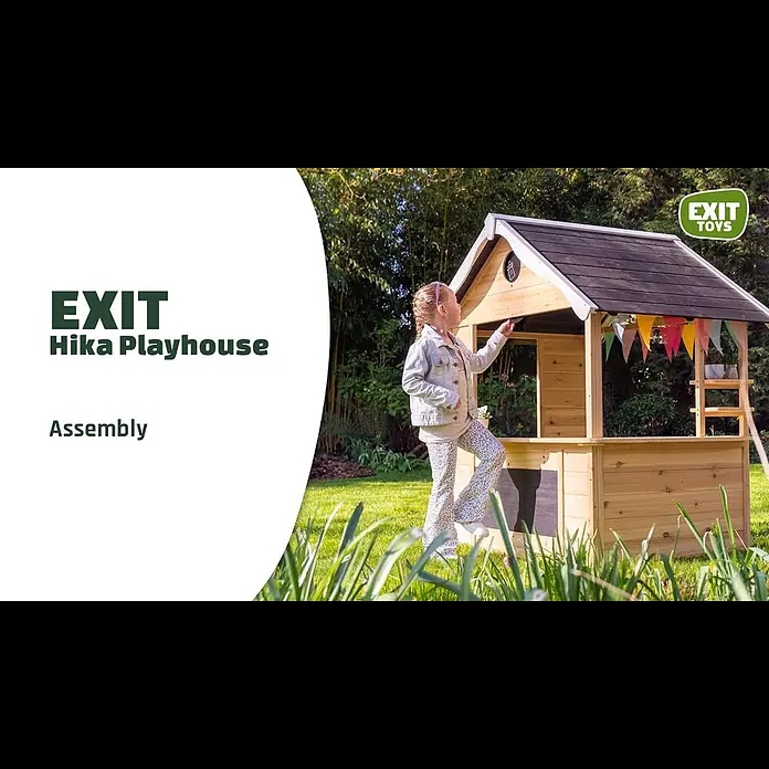 Exit Toys Spielhaus Hika - L x B x H: 140 x 111 x 155 cm, Holz, Natur - Assembly EXIT Hika Playhouse