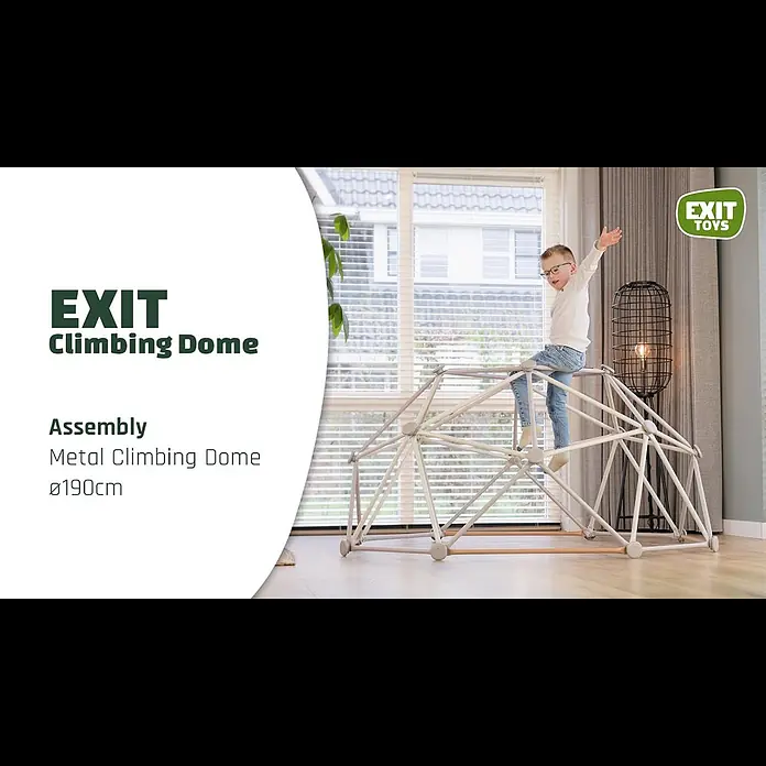 Exit Toys Klettergerüst Climbing Dome - Ø x H: 190 x 92 cm, Stahl, Pastell - Assembly EXIT Metal Climbing Dome 190