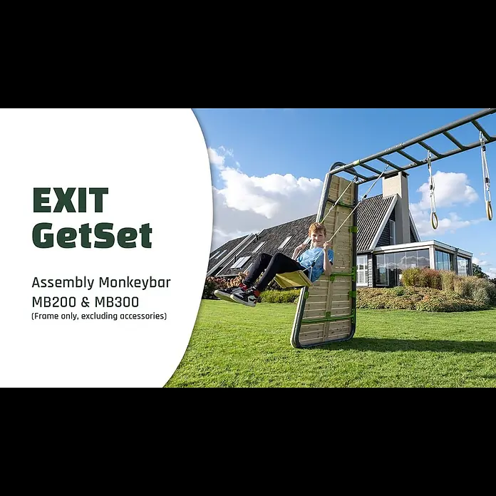 Exit Toys Klettergerüst GetSet Monkeybar MB200 - 331 x 115 x 248 cm, Stahl, Grau - Assembly GetSet Monkeybar MB200 & MB300