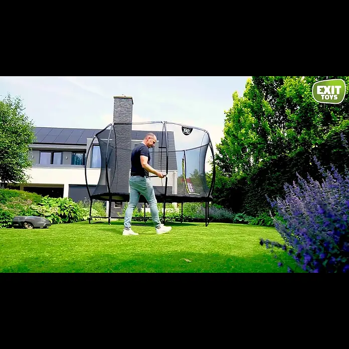 Exit Toys Trampolin Mähroboter-Stopper - Passend für: W-Füße: Fuß-Abstand 60 - 120 cm, Schwarz, 2 Stk. - EXIT robot mower stop for trampolines