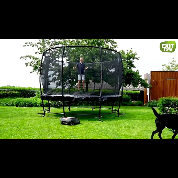 Exit Toys Trampolin Mähroboter-Stopp - Für Trampoline mit Ø 305 cm, Schwarz - EXIT robot mower stop for Elegant trampolines