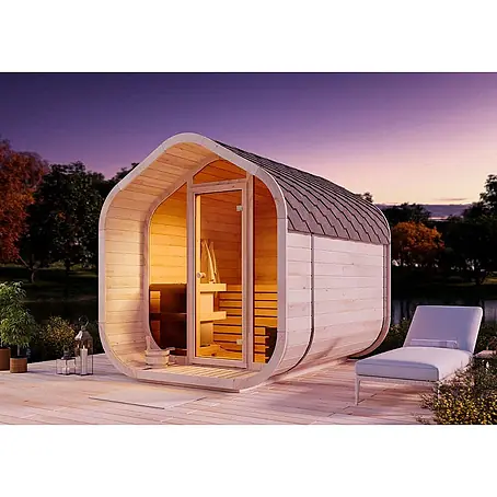 FinnTherm  Fasssauna ScandiCube Wave Comfort