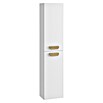 Armario auxiliar Danubio (An x Pr x Al: 35 x 25 x 110 cm, Blanco mate/Roble garriga) | BAUHAUS
