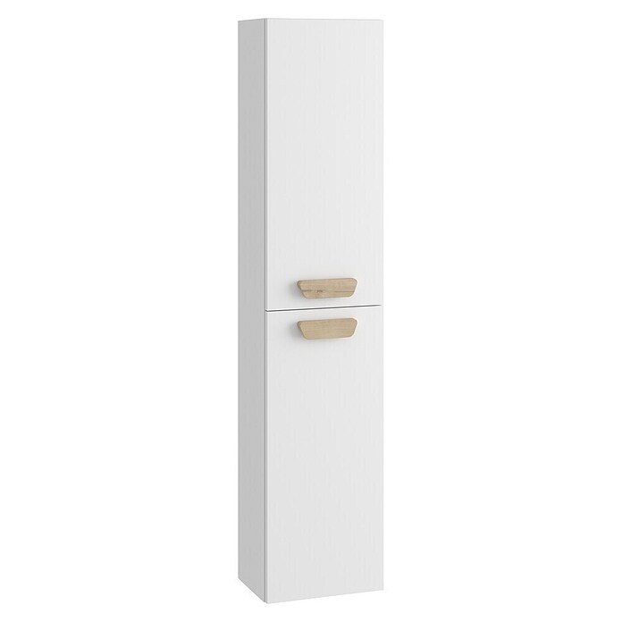Armario auxiliar Danubio (An x Pr x Al: 35 x 25 x 110 cm, Blanco mate/Roble bardolino) | BAUHAUS
