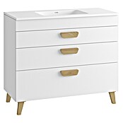 Mueble de lavabo Danubio (L x An x Al: 45 x 100 x 72 cm, Blanco/Roble garriga, Tablero de aglomerado) | BAUHAUS