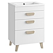 Mueble de lavabo Danubio (L x An x Al: 45 x 60 x 72 cm, Blanco/Roble bardolino, Tablero de aglomerado) | BAUHAUS