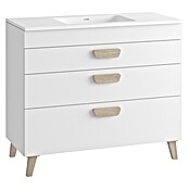 Mueble de lavabo Danubio (L x An x Al: 45 x 100 x 72 cm, Blanco/Roble bardolino, Tablero de aglomerado) | BAUHAUS