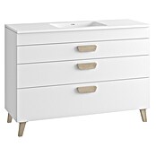 Mueble de lavabo Danubio (L x An x Al: 45 x 120 x 72 cm, Blanco/Roble bardolino, Tablero de aglomerado) | BAUHAUS
