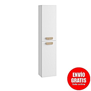 Armario auxiliar Danubio (An x Pr x Al: 35 x 25 x 110 cm, Blanco mate/Roble bardolino)