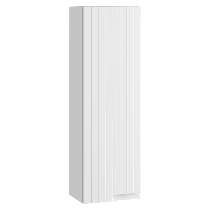 Armario colgante de baño Claire - L x An x Al: 25 x 35 x 110 cm, Blanco - Armario blanco con puertas de paneles verticales.