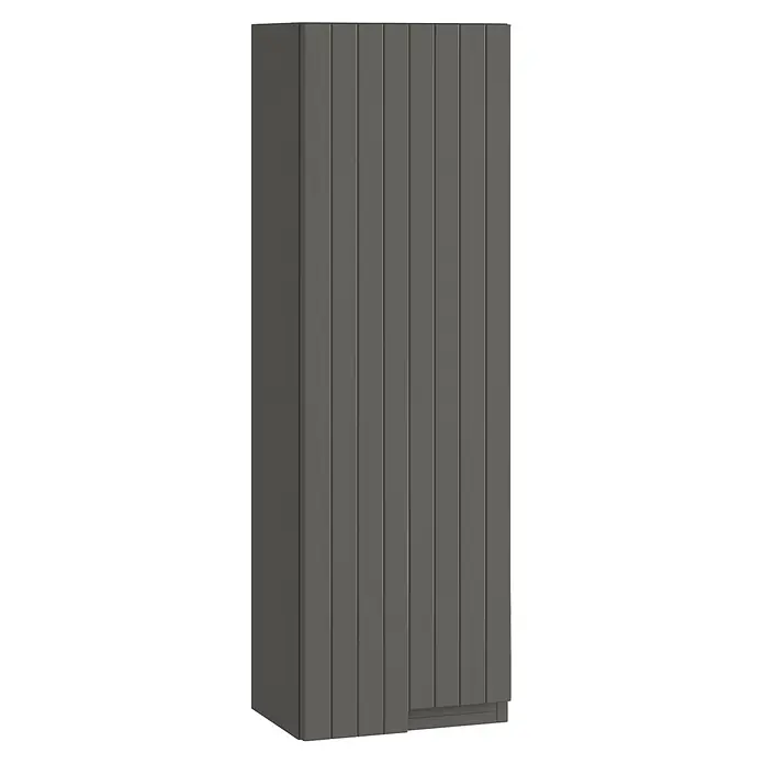 Armario colgante de baño Claire - L x An x Al: 25 x 35 x 110 cm, Gris - Armario gris oscuro con paneles verticales.