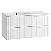 Mueble de lavabo Claire (L x An x Al: 45 x 100 x 50 cm, Blanco, 1 seno, sobreponer, salida izquierda) | BAUHAUS