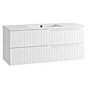 Mueble de lavabo Claire (L x An x Al: 45 x 120 x 50 cm, Blanco, 1 seno, salida central, Número de cajones: 2 ud.) | BAUHAUS