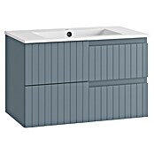 Mueble de lavabo Claire (L x An x Al: 45 x 80 x 50 cm, Azul, 1 seno, salida central, Número de cajones: 2 ud.) | BAUHAUS
