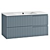 Mueble de lavabo Claire (L x An x Al: 45 x 100 x 50 cm, Azul, 1 seno, salida central, Número de cajones: 2 ud.) | BAUHAUS