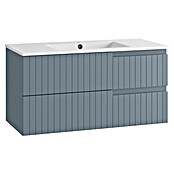 Mueble de lavabo Claire (L x An x Al: 45 x 100 x 50 cm, Azul, 1 seno, salida central, Número de cajones: 2 ud.) | BAUHAUS