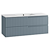 Mueble de lavabo Claire (L x An x Al: 45 x 120 x 50 cm, Azul, 1 seno, salida central, Número de cajones: 2 ud.) | BAUHAUS