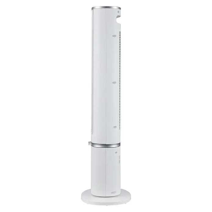 Midea Turmventilator MFZ402R0BPW - Weiß, 103,2 cm - Weißer, schlanker Turmventilator mit silbernen Akzenten zur effizienten Luftzirkulation.
