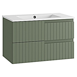 Mueble de lavabo Claire (L x An x Al: 45 x 80 x 50 cm, Verde Olivo)