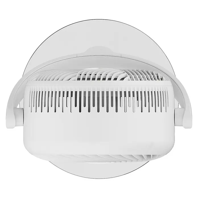 Midea Standventilator MFS242RDDW - Weiß, 35 cm, 110 cm - Weißer runder Luftreiniger mit obenliegendem Griff und Lüftungsgittern.